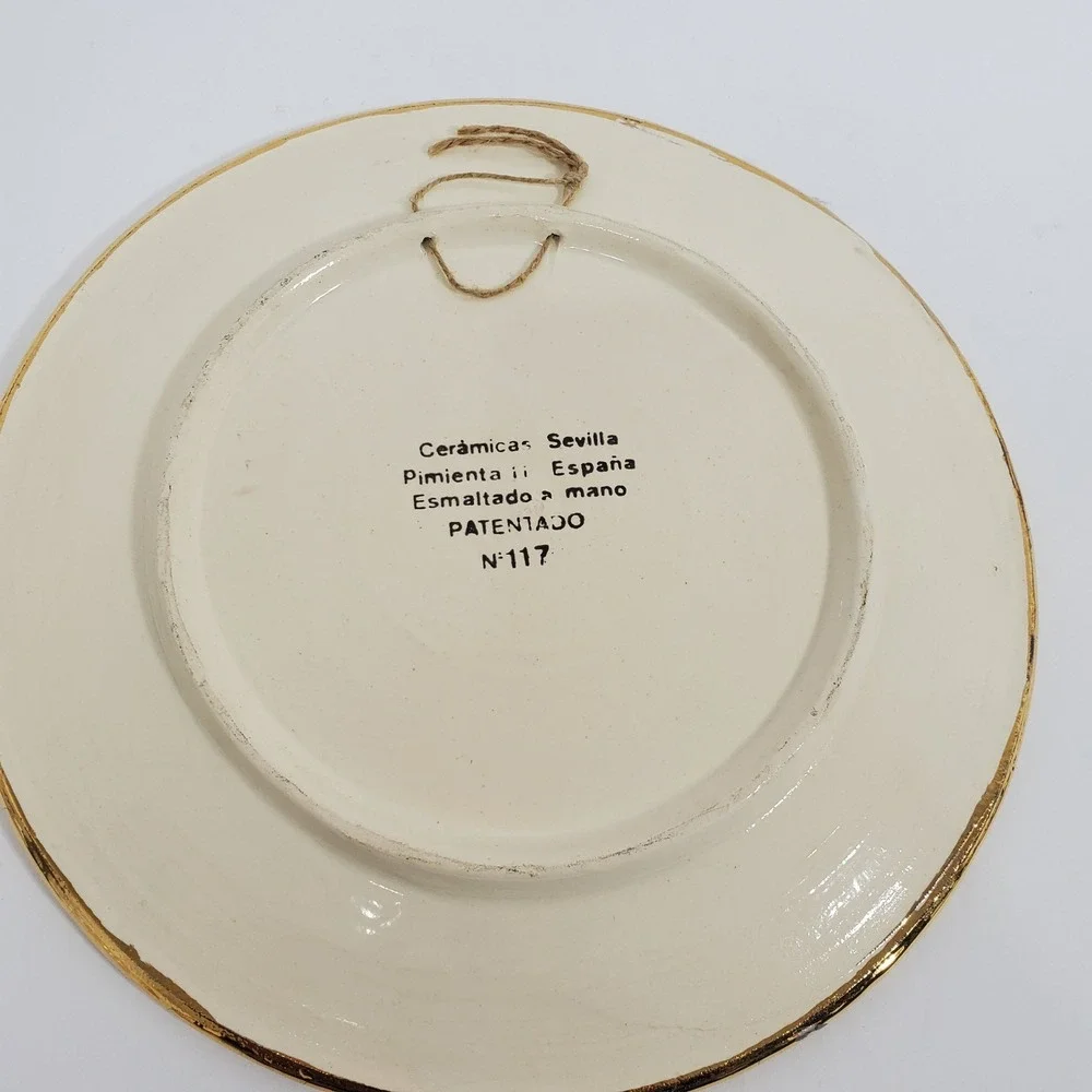 Ceramicas Sevilla Decorative Plate Spain 8.25
